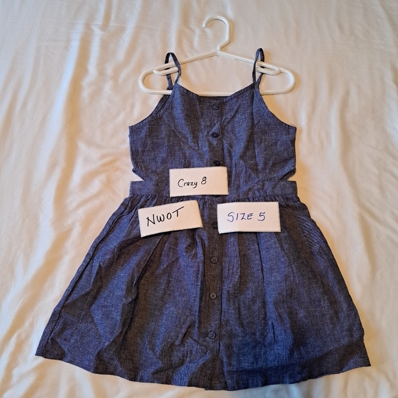 Crazy 8 girls blue dress size 5 NWOT - Picture 1 of 5